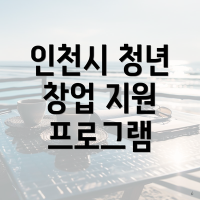 인천시 청년 창업 지원 프로그램