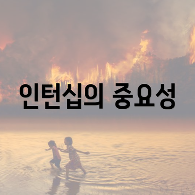 인턴십의 중요성