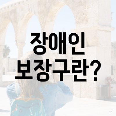 장애인 보장구란?