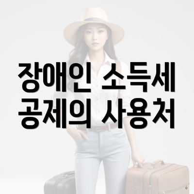 장애인 소득세 공제의 사용처
