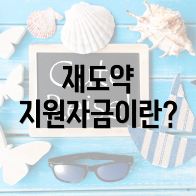재도약 지원자금이란?
