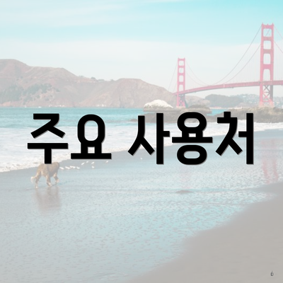 주요 사용처
