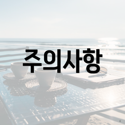 주의사항