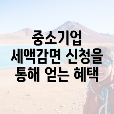 중소기업 세액감면 신청을 통해 얻는 혜택