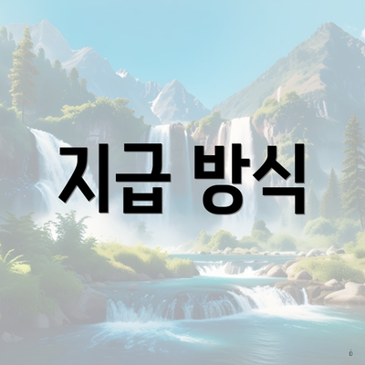 지급 방식