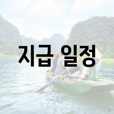 지급 일정