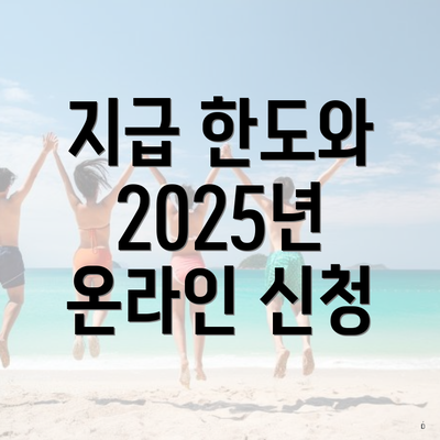 지급 한도와 2025년 온라인 신청