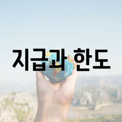 지급과 한도