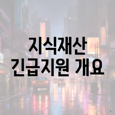 지식재산 긴급지원 개요