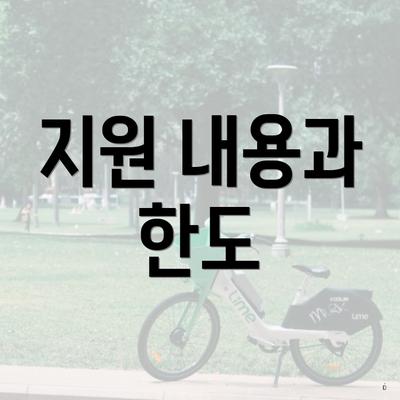 지원 내용과 한도