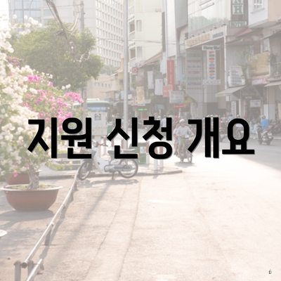 지원 신청 개요