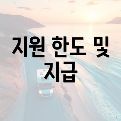지원 한도 및 지급
