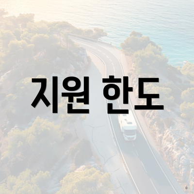 지원 한도