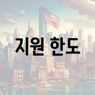 지원 한도