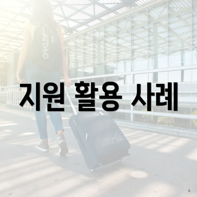 지원 활용 사례