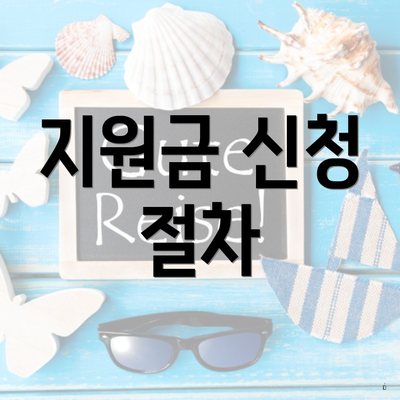 지원금 신청 절차
