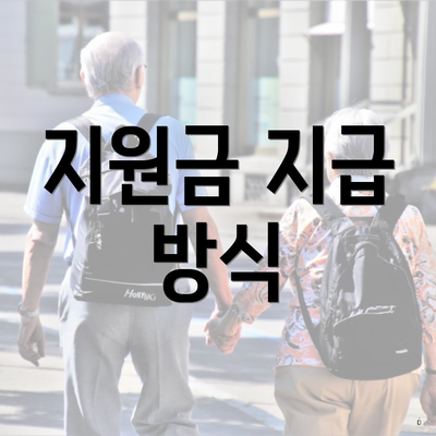 지원금 지급 방식
