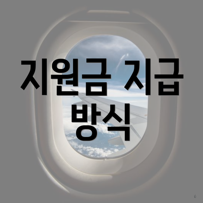지원금 지급 방식