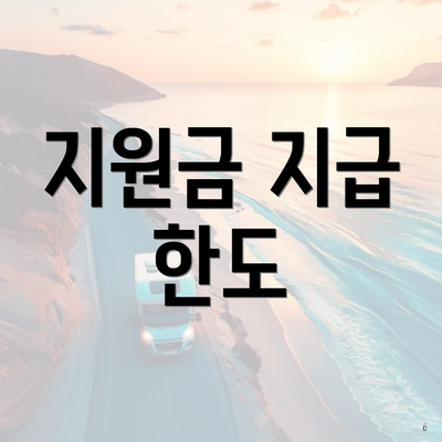 지원금 지급 한도