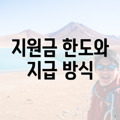 지원금 한도와 지급 방식