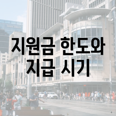 지원금 한도와 지급 시기