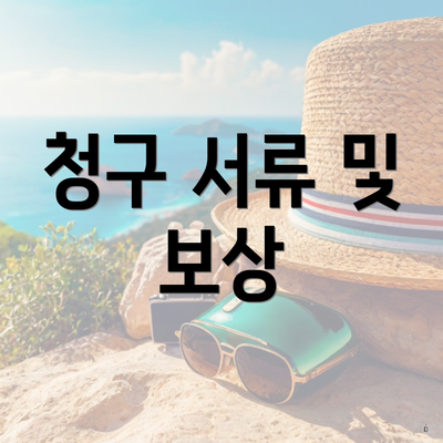 청구 서류 및 보상