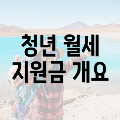청년 월세 지원금 개요
