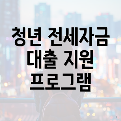 청년 전세자금 대출 지원 프로그램