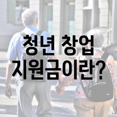 청년 창업 지원금이란?