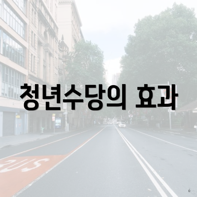 청년수당의 효과