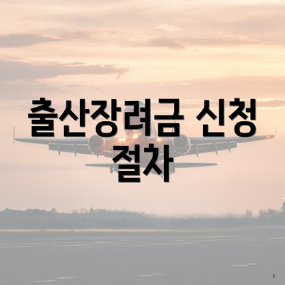 출산장려금 신청 절차