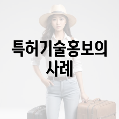 특허기술홍보의 사례