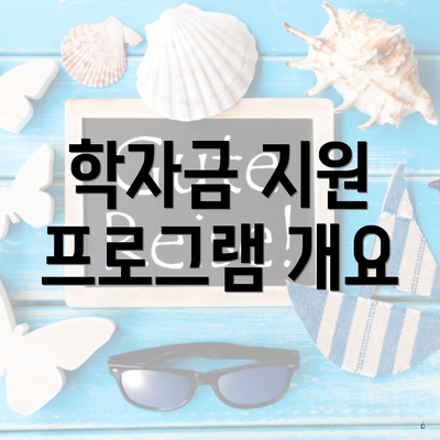 학자금 지원 프로그램 개요