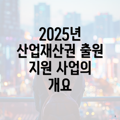 2025년 산업재산권 출원 지원 사업의 개요