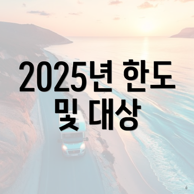 2025년 한도 및 대상