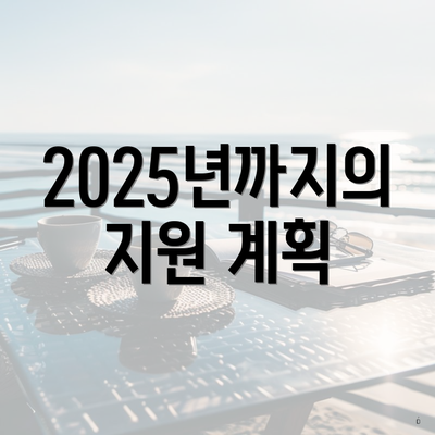 2025년까지의 지원 계획