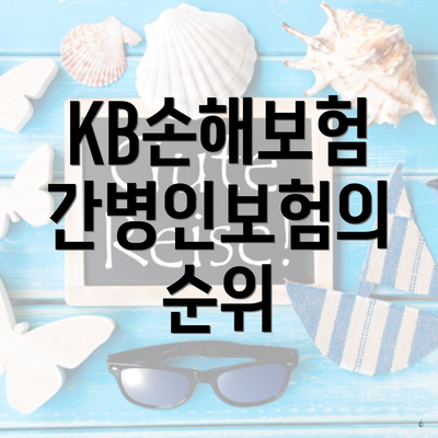 KB손해보험 간병인보험의 순위