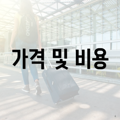 가격 및 비용