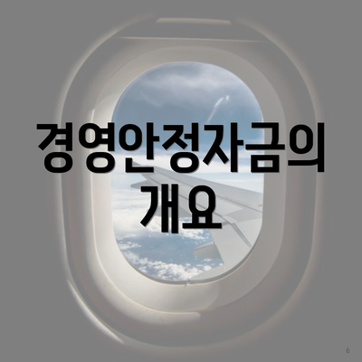 경영안정자금의 개요