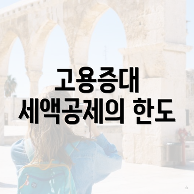 고용증대 세액공제의 한도
