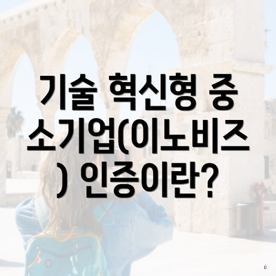 기술 혁신형 중소기업(이노비즈) 인증이란?