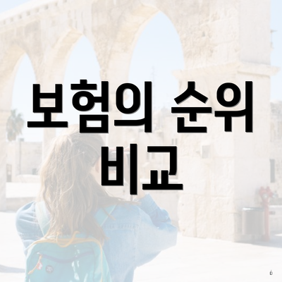 보험의 순위 비교