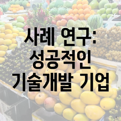 사례 연구: 성공적인 기술개발 기업