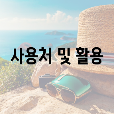 사용처 및 활용
