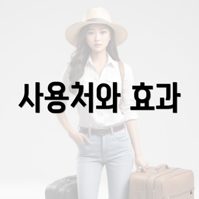 사용처와 효과