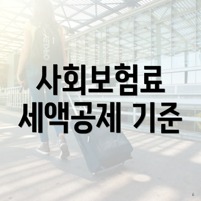 사회보험료 세액공제 기준