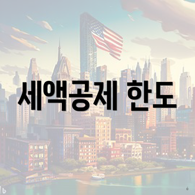 세액공제 한도