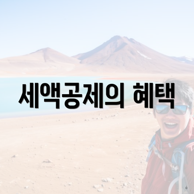 세액공제의 혜택