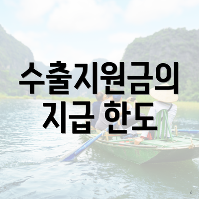 수출지원금의 지급 한도