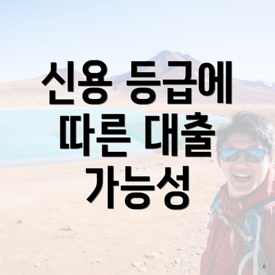 신용 등급에 따른 대출 가능성